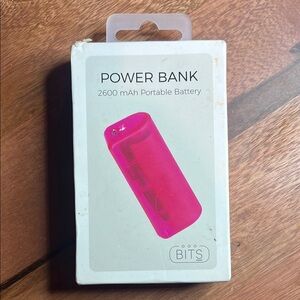 Pink Portable Charger Compact Cell Phone Accessory